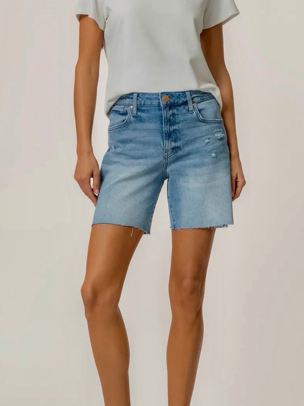 Kut from the Kloth Hailey Denim Bermuda Shorts (2025)